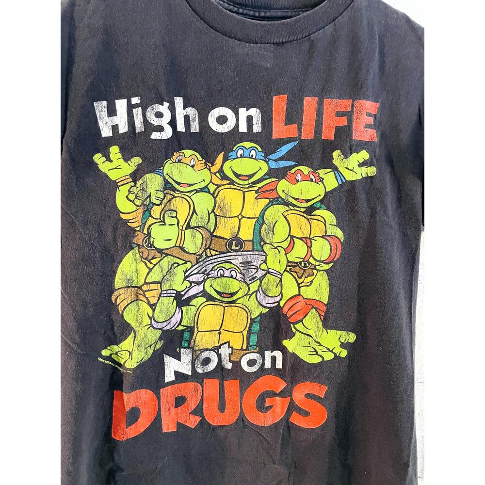 Vintage 90s TMNT Teenage Mutant Ninja Turtles “High on Life” Tee Women’s XS